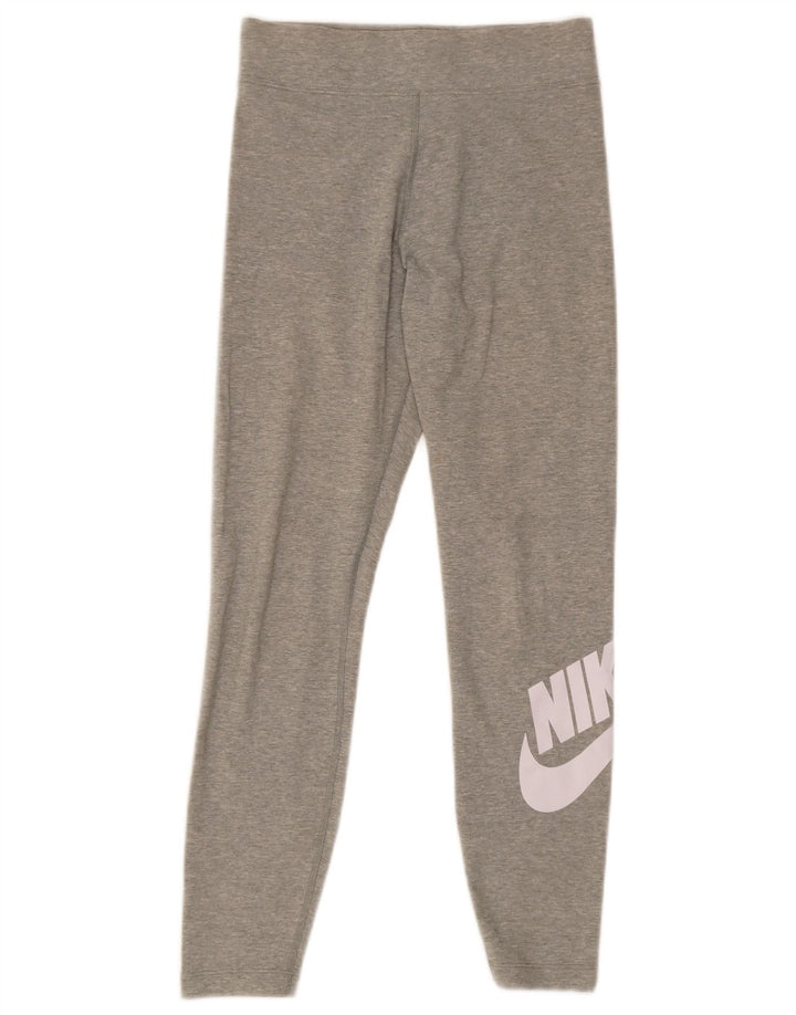 Leggings graphiques Nike pour femmes UK 10 petit coton gris
