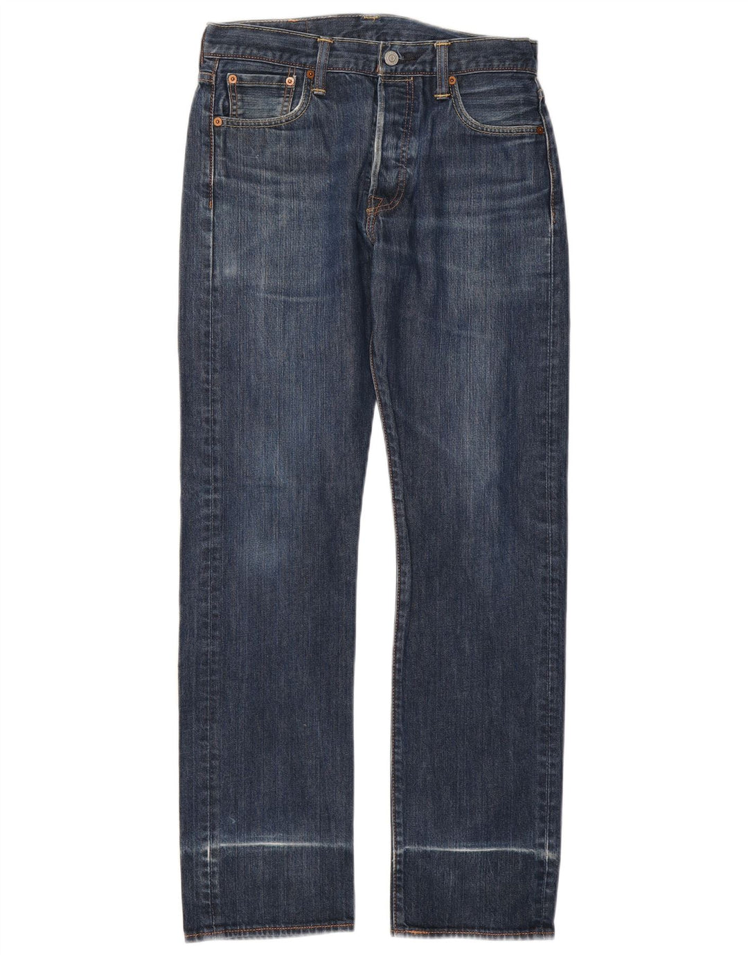 LEVI'S Jean Droit 501 Homme W30 L32 Bleu Marine Coton