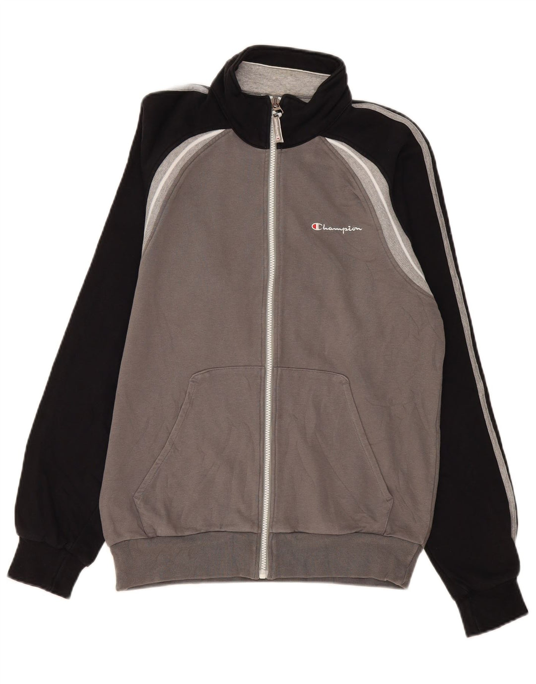 Champion Veste de Survêtement Homme Gris Moyen Colourblock