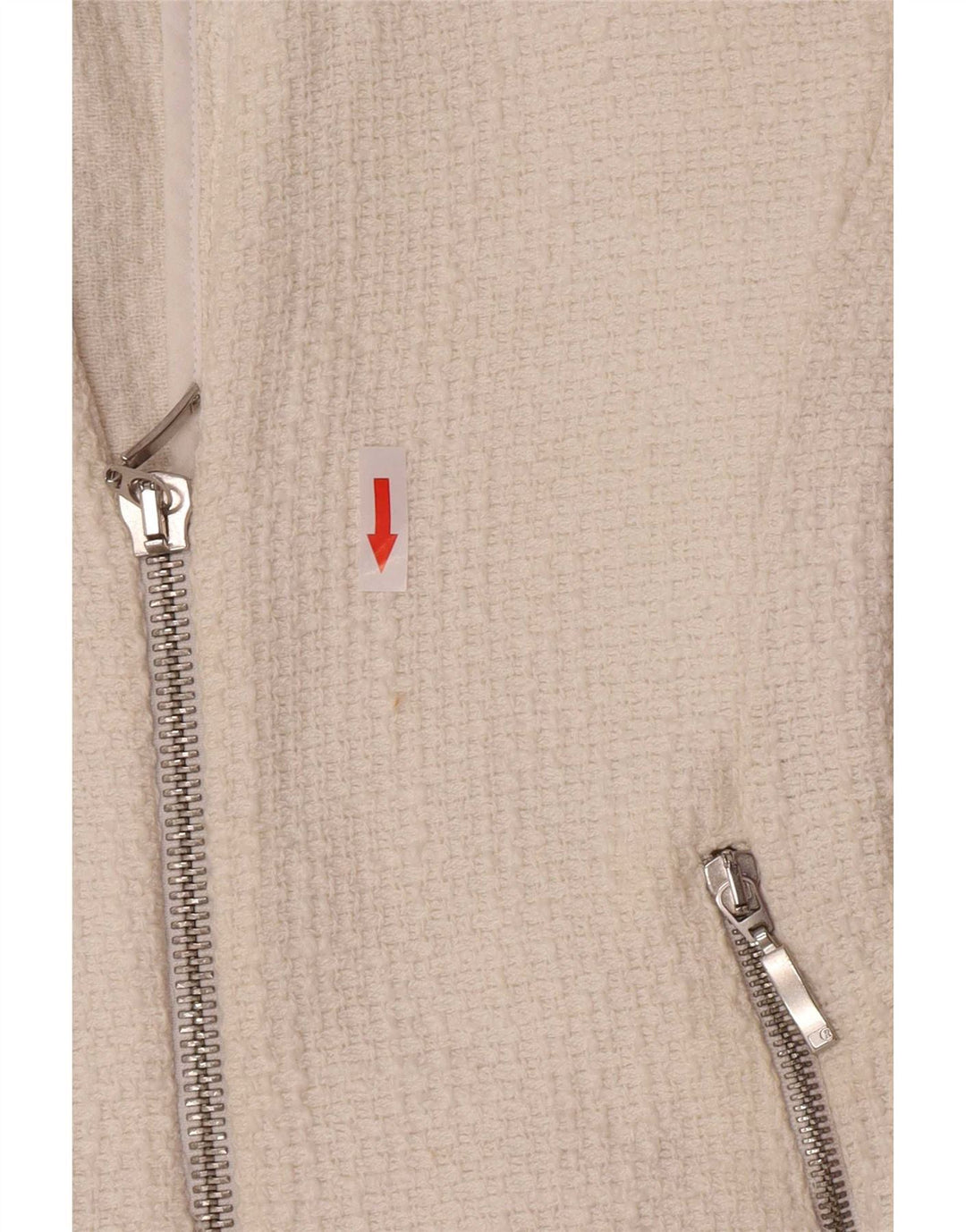 Zara Womens Crop Blazer Veste UK 8 Petit Coton Blanc