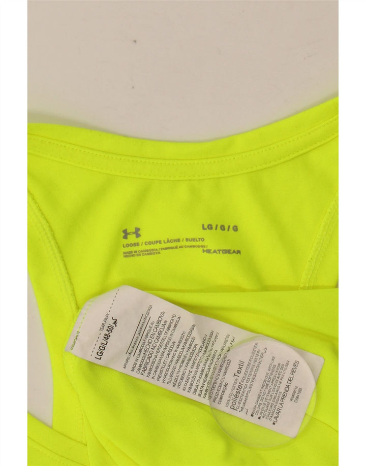 UNDER ARMOUR Débardeur graphique Heat Gear pour hommes, grand vert, en polyester