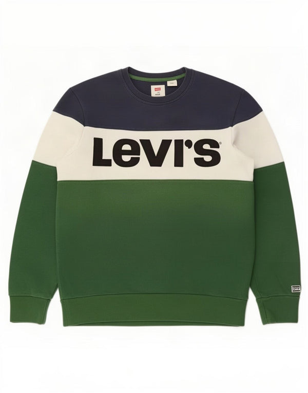 Levi's Sweatshirt Jumper Homme Multicolore Colourblock Cotton