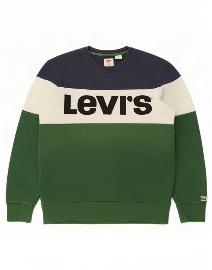 Levi's Sweatshirt Jumper Homme Multicolore Colourblock Cotton