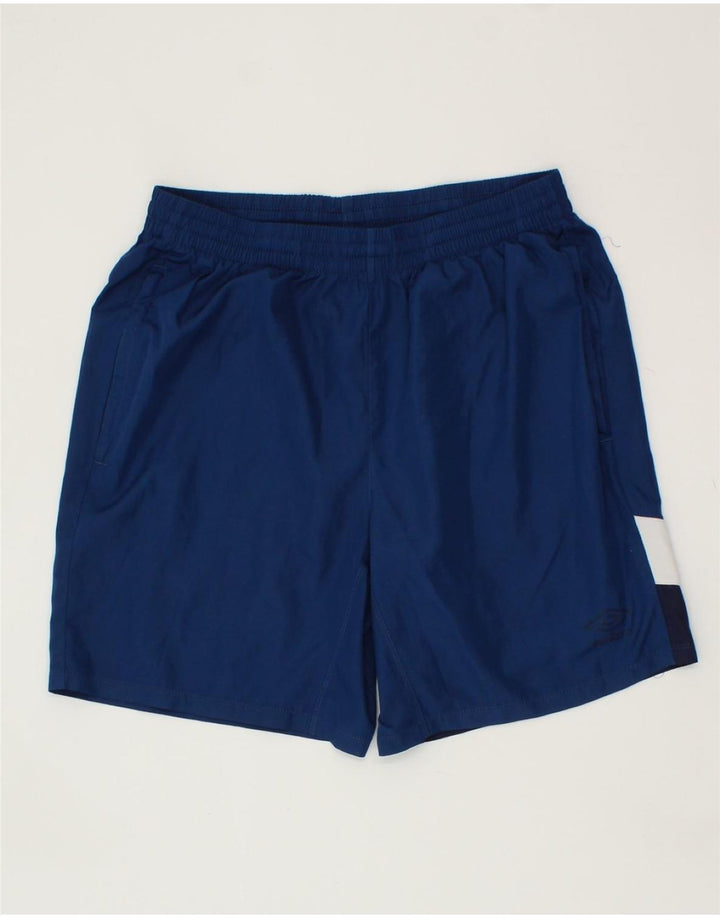 UMBRO Mens Sport Shorts Medium Navy Blue Colourblock Polyester Vintage Umbro and Second-Hand Umbro from Messina Hembry 