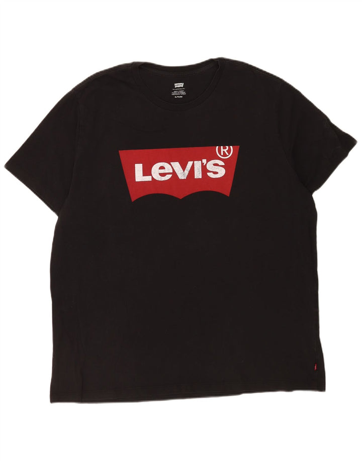 Levi's T-Shirt Graphique Top XL Homme Noir Coton