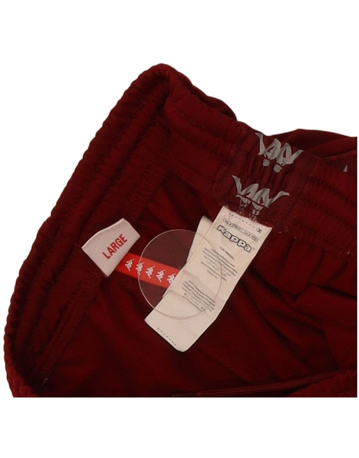 Kappa Pantalon de Survêtement Graphique Homme Large Rouge Colorblock Polyester