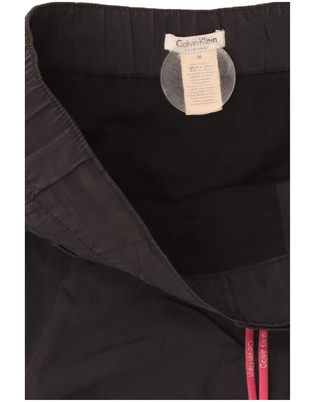 Calvin Klein Short de Bain Graphique Homme Nylon Noir Moyen