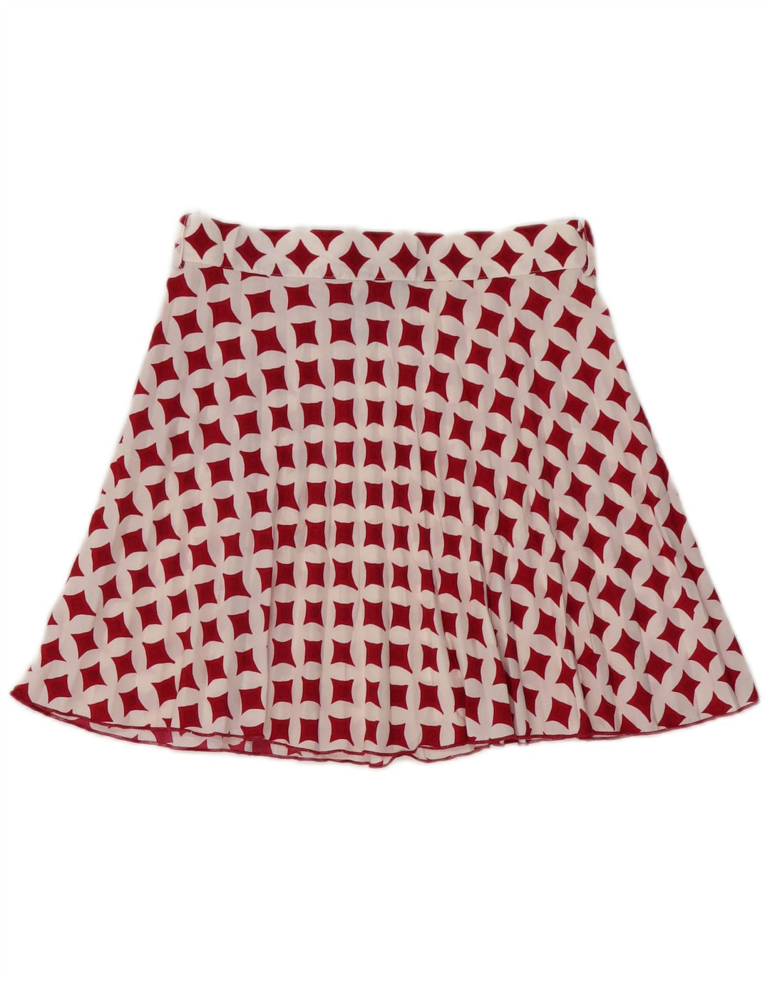 Zara Femme Mini Jupe Medium W28 Blanc Géométrique