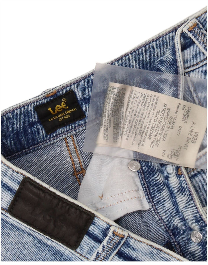LEE Jupe trapèze en jean pour femme W29 en coton bleu moyen