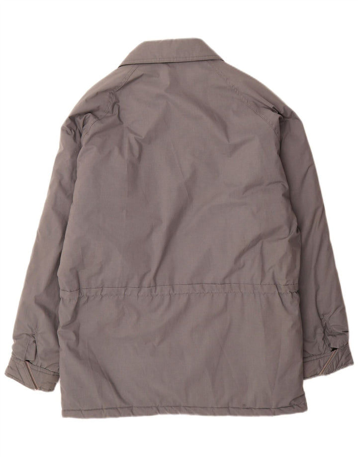 vintage Mens Coupe-Vent Manteau UK 36 Petit Gris Polyester