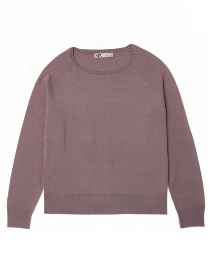 Zara Pull col bateau pour femme UK 14 Gris moyen