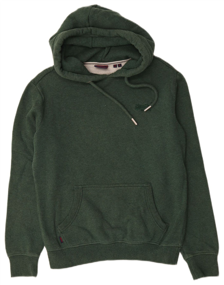 Superdry Pull à capuche pour homme en coton vert petit