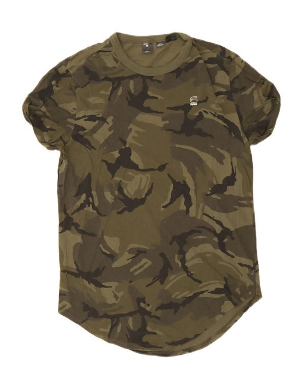 G-STAR T-Shirt Homme Vert Moyen Camouflage Coton