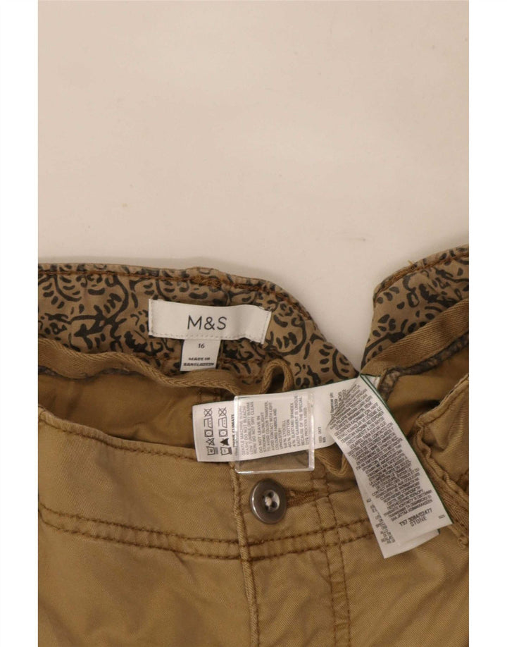 Marks & Spencer Short cargo pour femme UK 16 Large W34 Beige Lycra