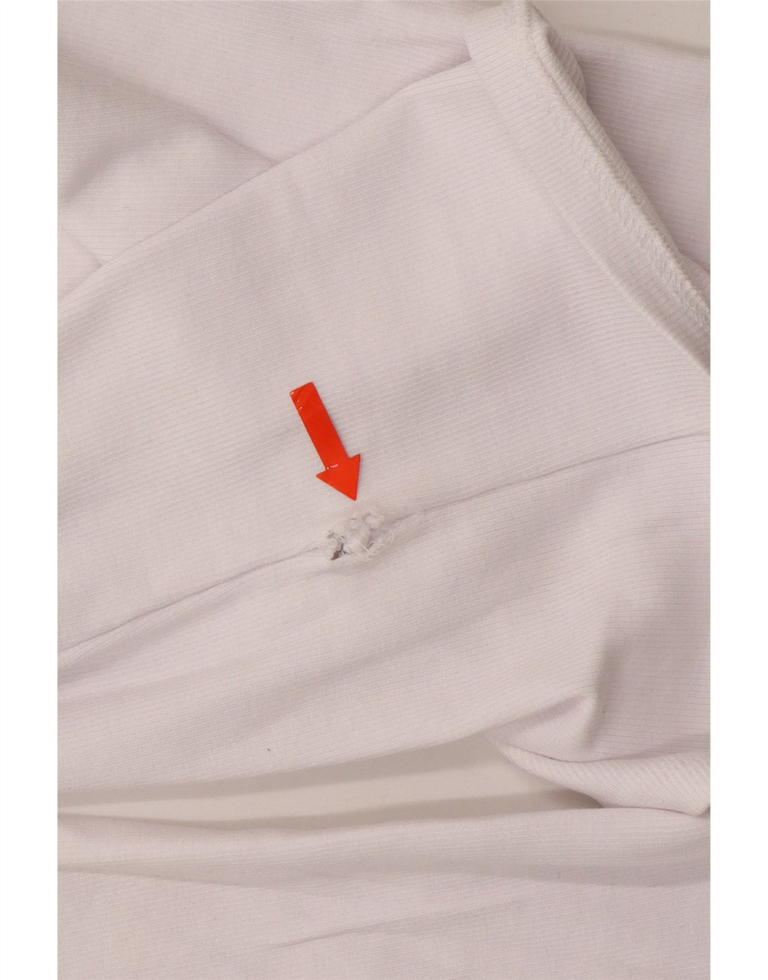 ZARA Womens Crop Top Long Sleeve UK 8 Small White Vintage Zara and Second-Hand Zara from Messina Hembry 