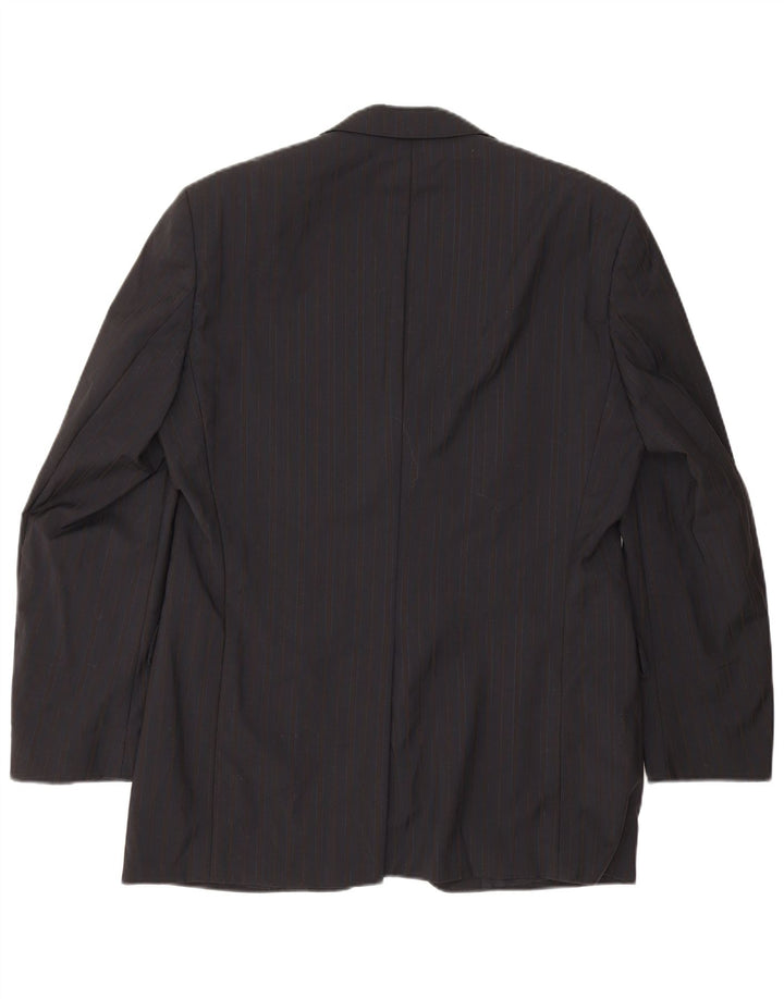 Hugo Boss Veste blazer à 3 boutons pour homme IT 50 à fines rayures bleu marine