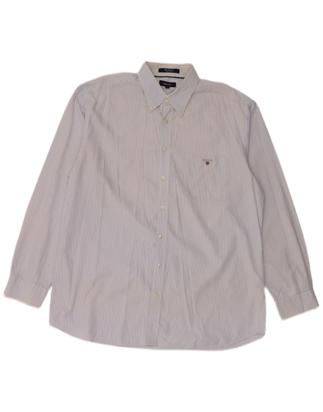 GANT Chemise Regular Fit XL Bleu à fines rayures en coton pour homme