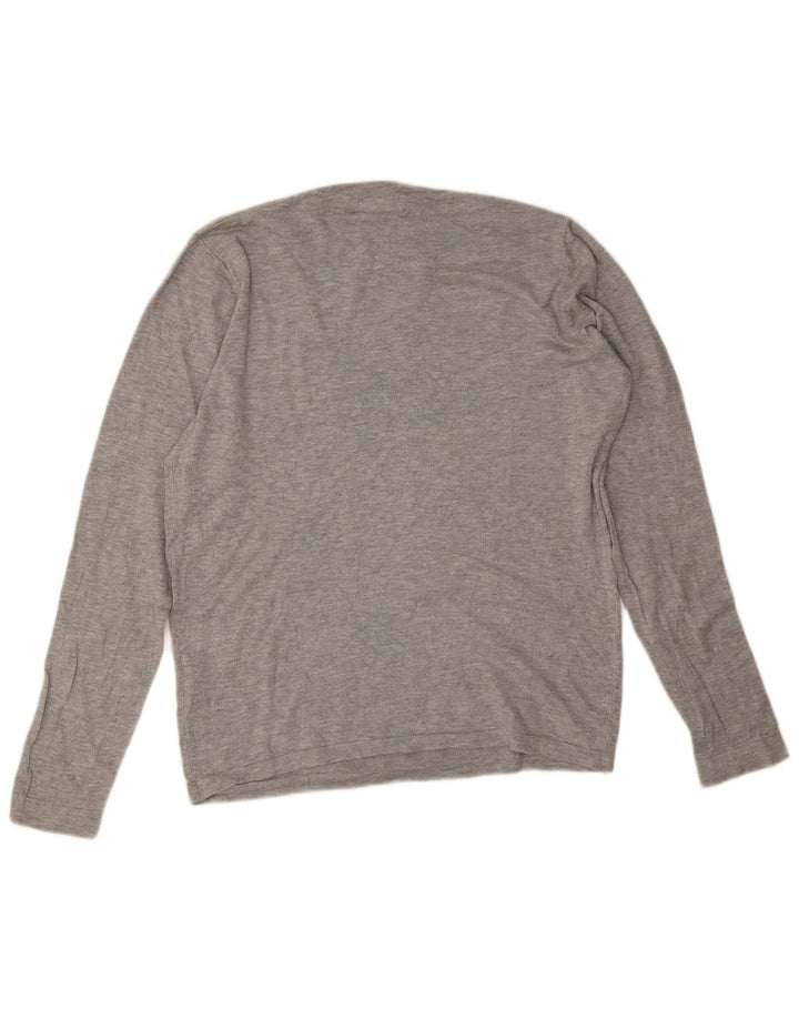 Zara Pull Col Rond Homme Gris Moyen Viscose