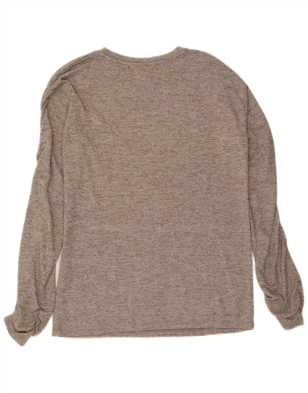 Zara Femme Haut Oversize Manches Longues UK 10 Petit Gris Moucheté