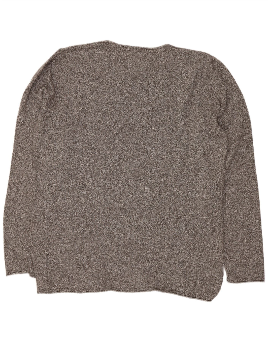 Tommy Hilfiger Pull Col Ras du Cou Homme Gris Moyen Moucheté Coton
