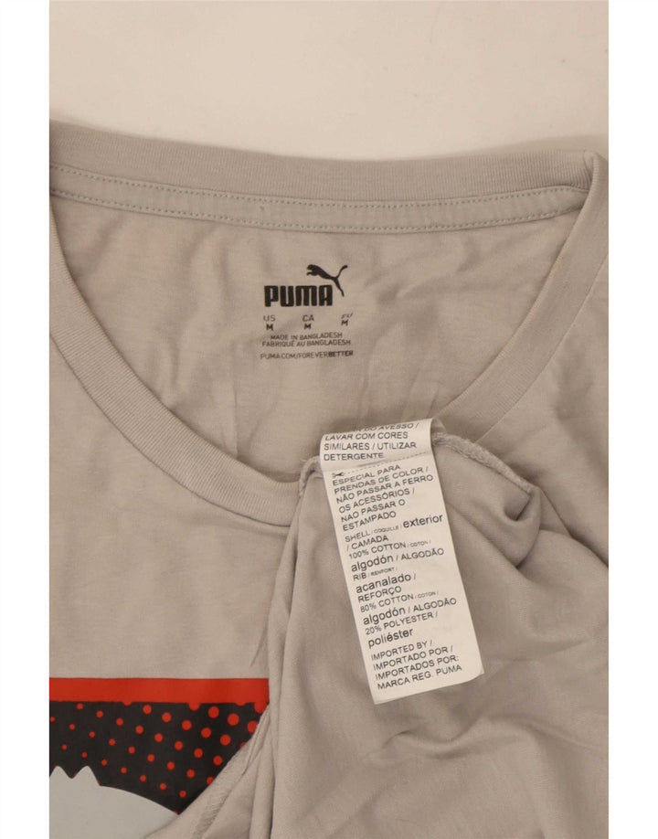 Puma T-Shirt Graphic Homme Gris Moyen Coton
