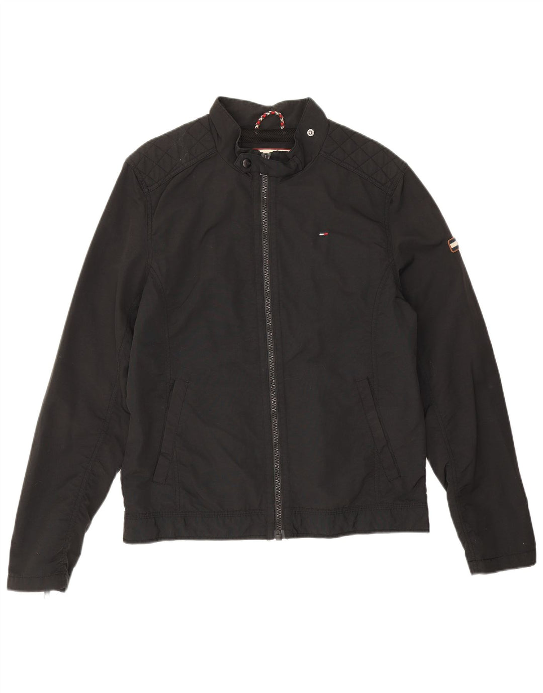Tommy Hilfiger Veste Bomber Homme UK 38 Medium Noir Polyamide