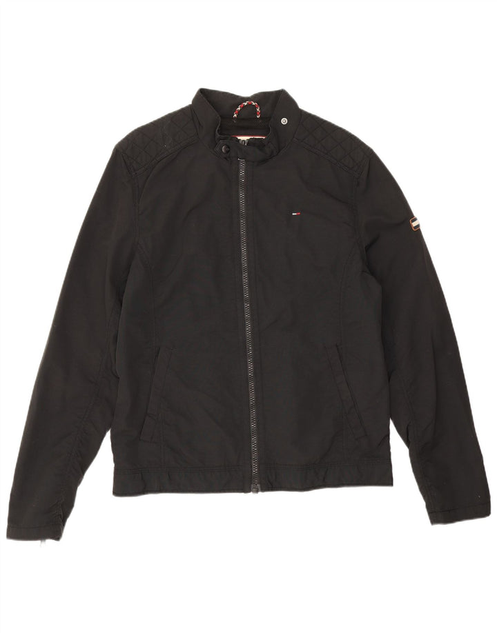 Tommy Hilfiger Veste Bomber Homme UK 38 Medium Noir Polyamide