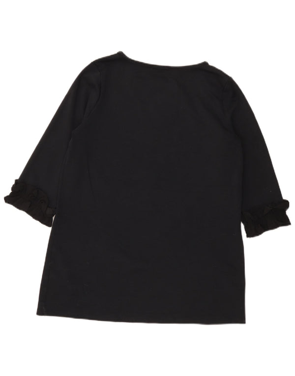 Marks & Spencer Tunique à manches 3/4 pour femme UK 12 en coton noir moyen