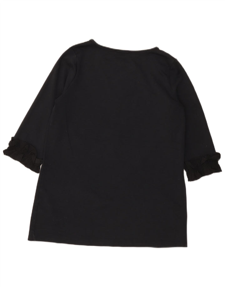 Marks & Spencer Tunique à manches 3/4 pour femme UK 12 en coton noir moyen