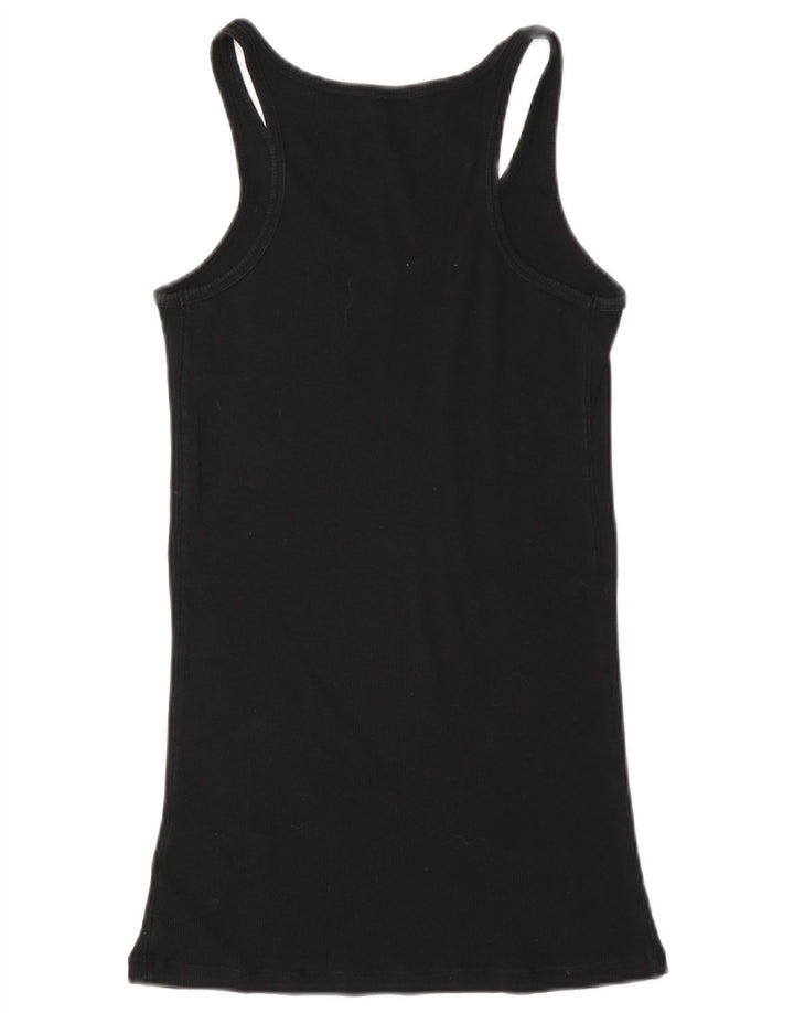 Guess Débardeur graphique pour femme UK 8 Small Noir Coton