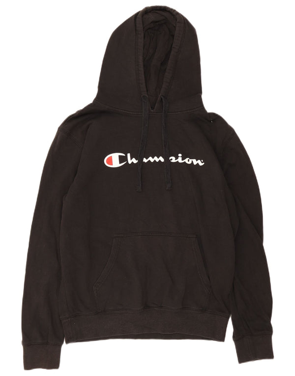 Champion Pull à capuche graphique pour homme Grand coton noir