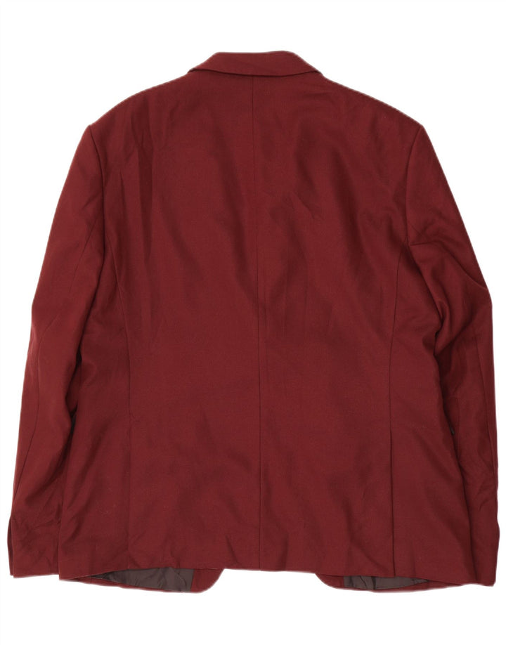 Zara Veste Blazer 1 Bouton Homme EU 54 XL Bordeaux