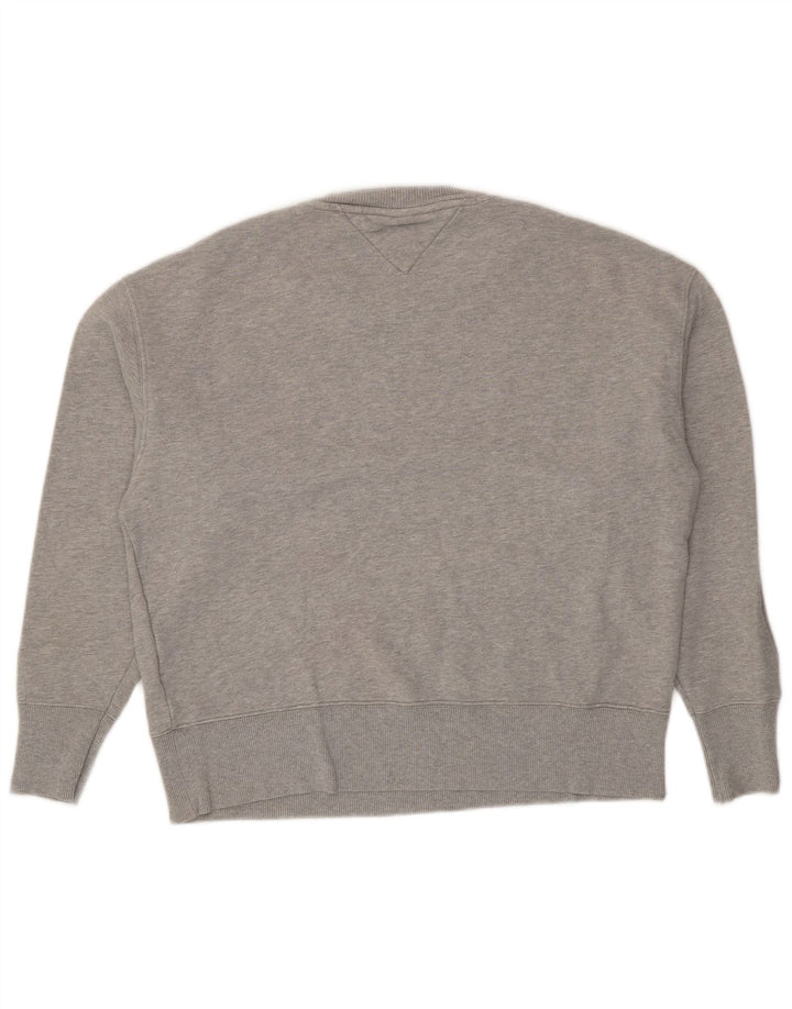 Tommy Hilfiger Sweat-shirt pour homme en coton moucheté gris grand