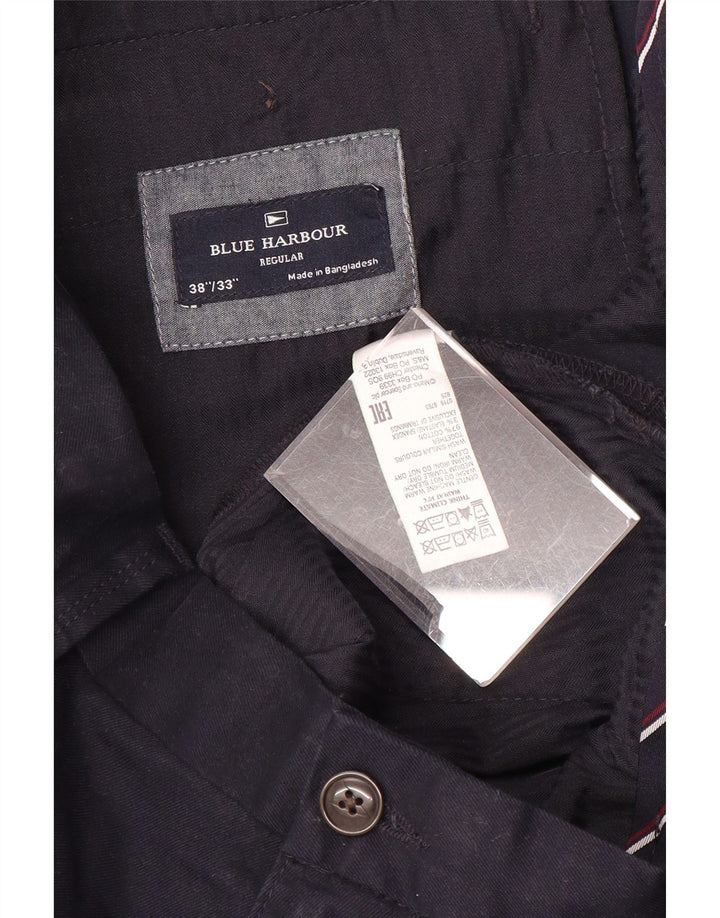 Marks & Spencer Pantalon Chino Regular Blue Harbor Homme W38 L33 Bleu Marine