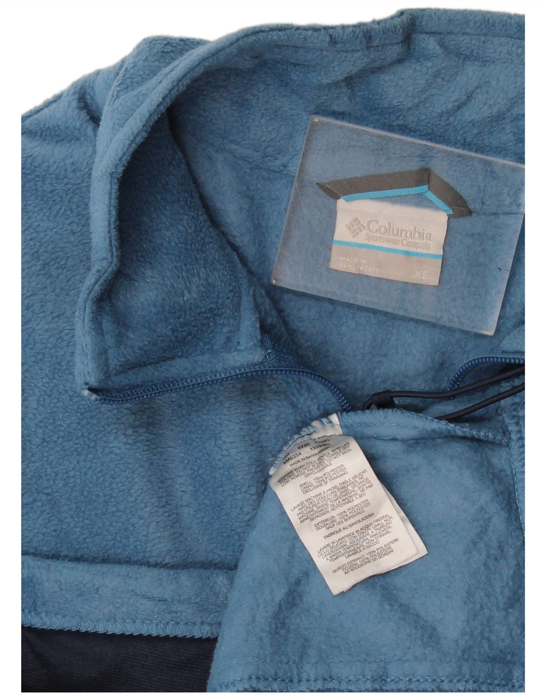 Columbia Veste polaire surdimensionnée pour femme UK 6 XS Bleu Polyester