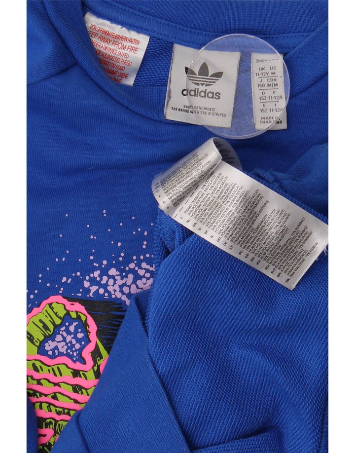 Adidas Sweat-shirt graphique pour garçon 11-12 ans Bleu Crosta