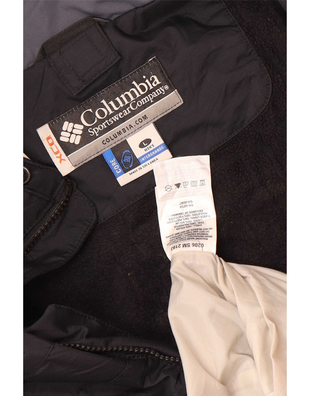 Columbia Veste coupe-vent à capuche Interchange pour homme UK 40 Large Noir