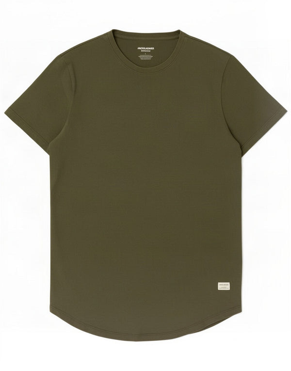 Jack & Jones T-Shirt Homme Haut Large Kaki Coton