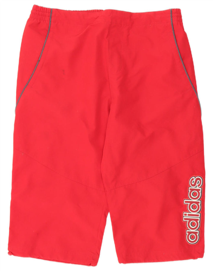 ADIDAS Bermuda de sport graphique pour hommes, grand rouge, polyester