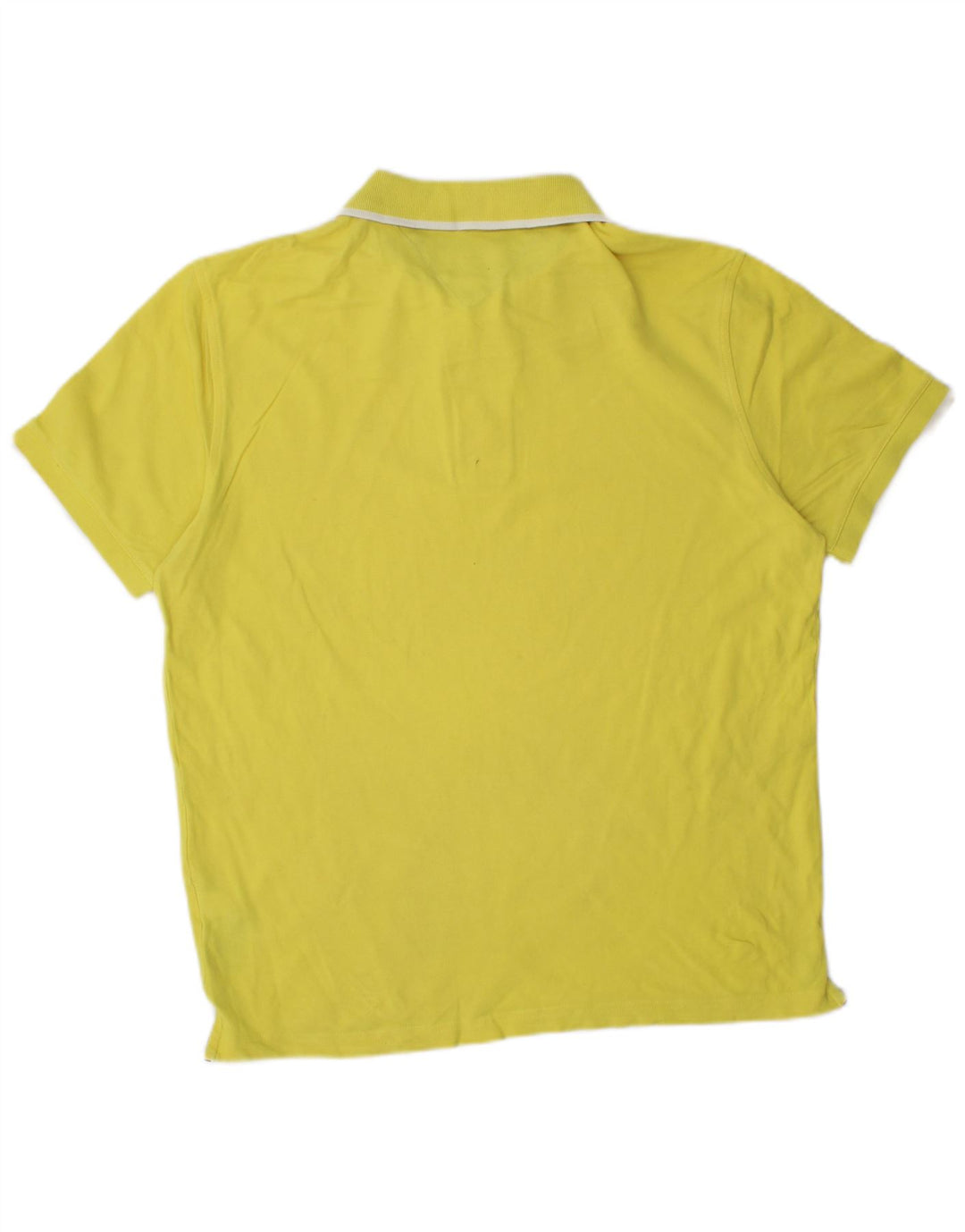 TOMMY HILFIGER Mens Polo Shirt Medium Yellow Cotton