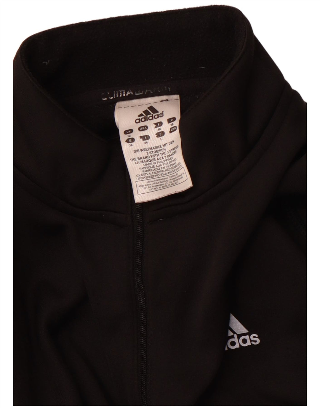 ADIDAS Haut de survêtement Climawarm pour femme UK 12 Noir moyen