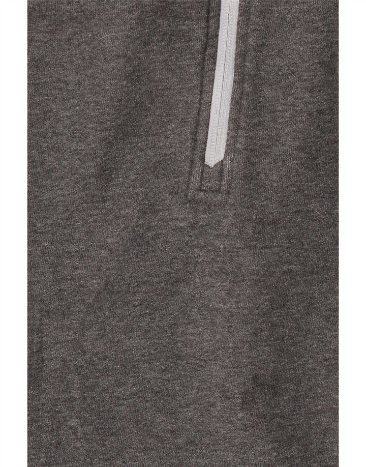 Lotto Sweat-shirt à col zippé pour homme Petit gris Coton