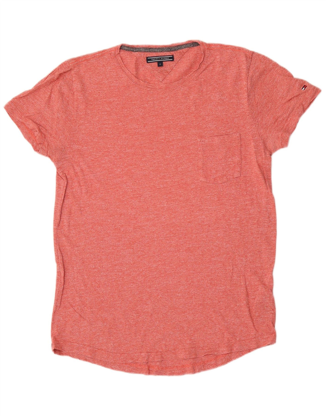 Tommy Hilfiger T-Shirt Homme Rouge Moyen Moucheté Coton