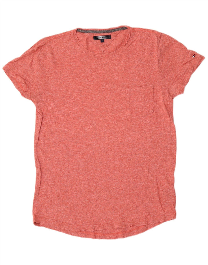 Tommy Hilfiger T-Shirt Homme Rouge Moyen Moucheté Coton
