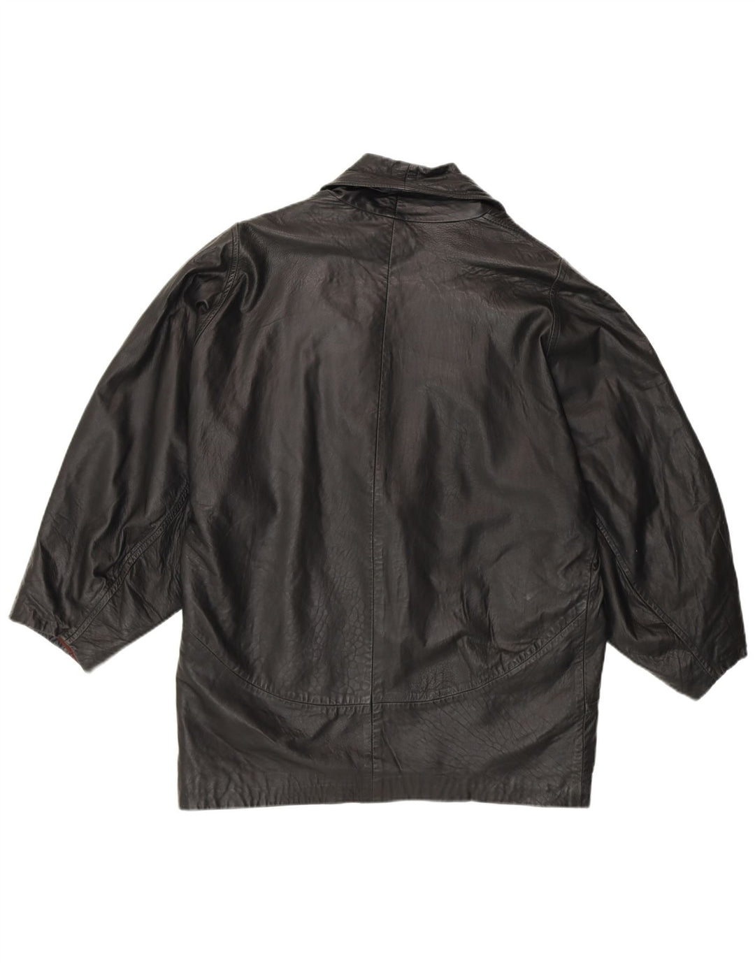 veste en cuir femme vintage UK 16 Grand cuir noir