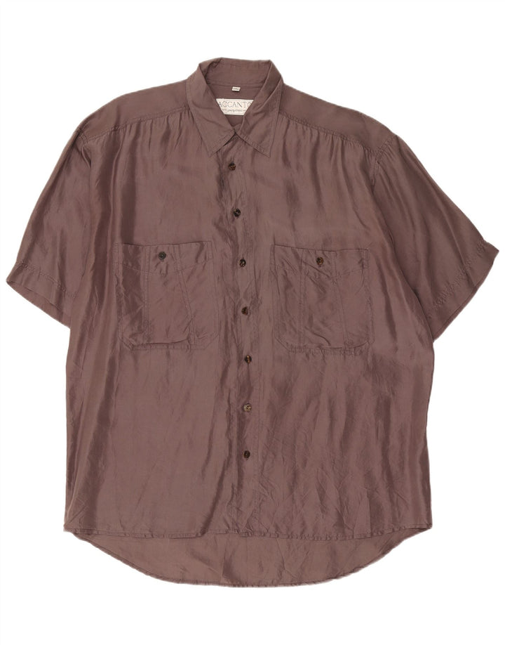 Accanto Chemise à manches courtes pour homme Taille 39/40 Gris moyen