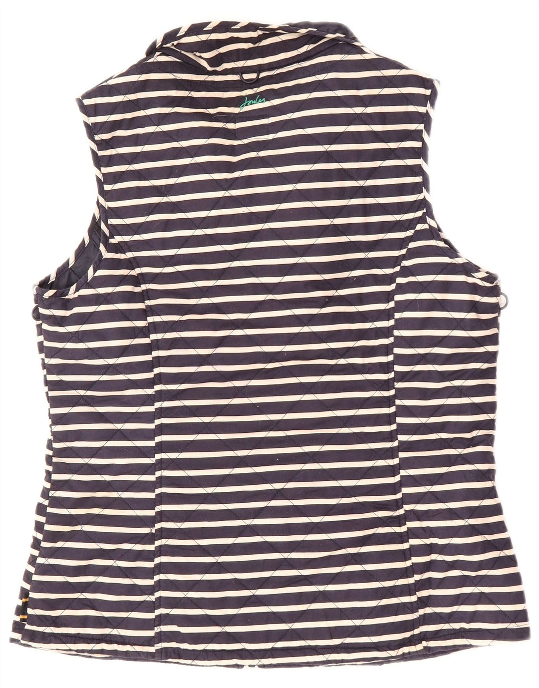 JOULES Gilet matelassé pour femme UK 14 Grand coton rayé bleu marine