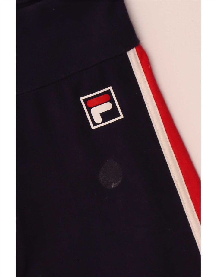Fila Leggings Femme UK 10 Petit Bleu Marine Colorblock