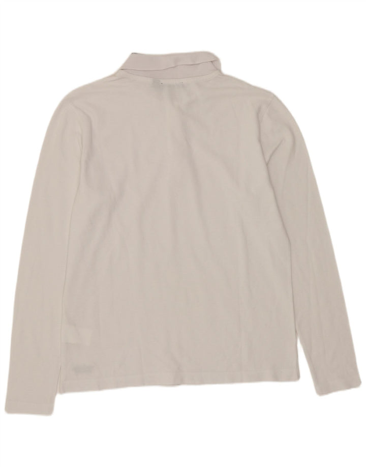 Calvin Klein Polo à Manches Longues Homme Blanc Moyen Coton