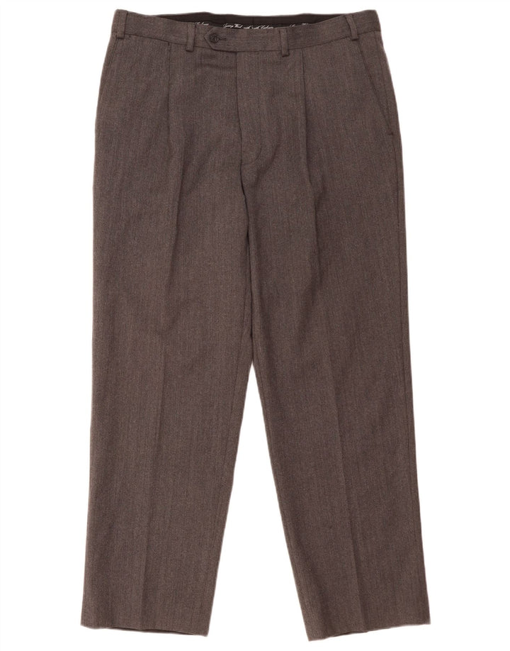 MARKS & SPENCER Pantalon de Costume Droit Homme W36 L29 Gris Laine